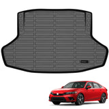 Auxko All Weather Cargo Liner Fit for Honda Civic Sedan(Not for Hatchback) 2022-2025 2026 TPE Rubber Liners Civic Accessories All Season Guard Odorless Anti-Slip Cargo Mat Black