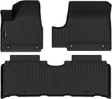 Auxko All Weather Floor Mats Fits for Hyundai IONIQ 5 SE Standard Range SE SEL 2022 2023 Not Fit Limited Moveable Console TPE Rubber Liners All Season Guard Odorless Anti-Slip Mats for 1st & 2nd Row