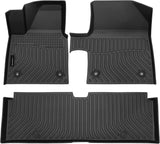 Auxko All Weather Floor Mats Fit for Kia EV6 2022 TPE Rubber Liners Set Kia EV6 2022 Accessories All Season Guard Odorless Anti-Slip Floor Mats for 1st & 2nd Row