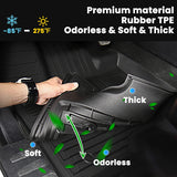 Auxko All Weather Floor Mats Fits for Hyundai IONIQ 5 SE Standard Range SE SEL 2022 2023 Not Fit Limited Moveable Console TPE Rubber Liners All Season Guard Odorless Anti-Slip Mats for 1st & 2nd Row